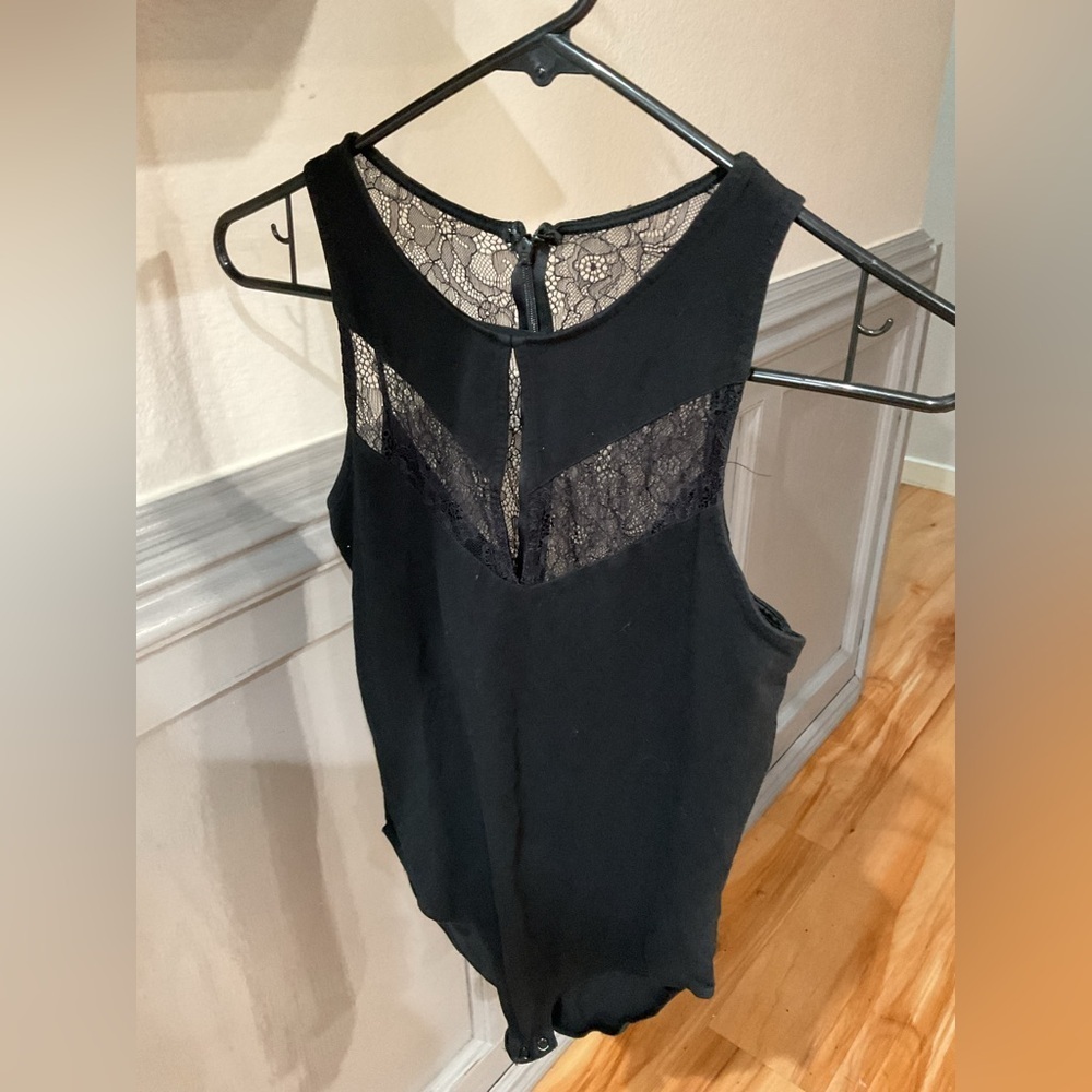 Express Elegant Black Lace Top